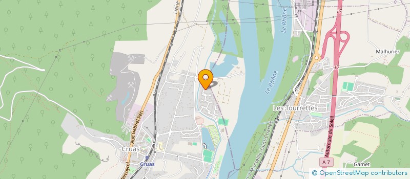 localisation de l'entreprise LES GARS DU SPORTING  CRUAS