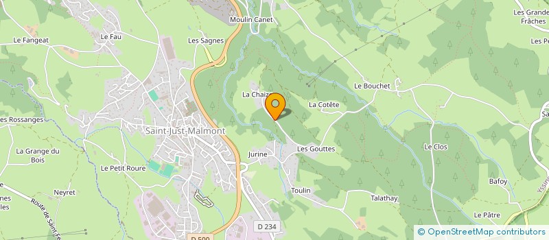 localisation de l'entreprise LES GARS DU VIDE à SAINT-JUST-MALMONT