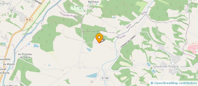 localisation de l'entreprise LES GASCONS LAVEURS  LASSEUBE-PROPRE