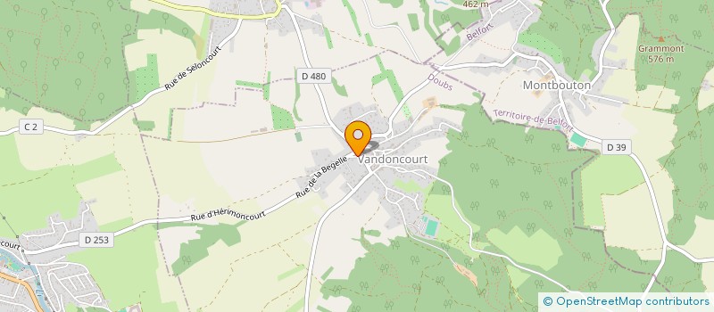 localisation de l'entreprise LES GASTRONOMES RANDONNEURS  VANDONCOURT