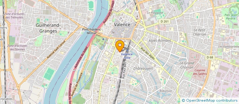localisation de l'entreprise LES GATILLES à VALENCE