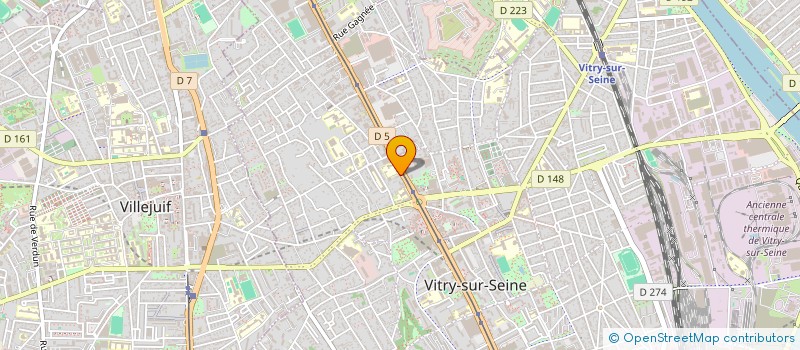 localisation de l'entreprise LES GAUDINELLES à VITRY-SUR-SEINE