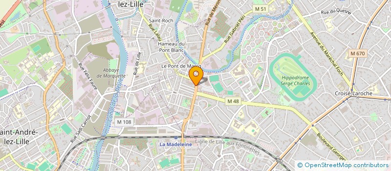 localisation de l'entreprise LES GAULES MARCQUOISE à MARCQ-EN-BARŒUL