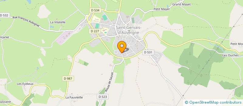 localisation de l'entreprise LES GAULOIS DES COMBRAILLES  SAINT GERVAIS D'AUVERGNE