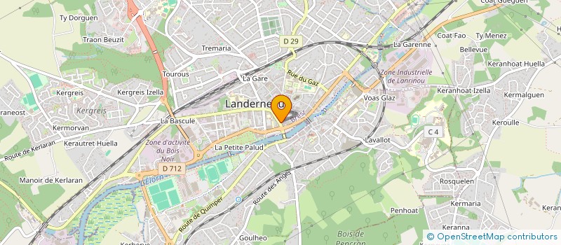 localisation de l'entreprise LES GAVROCHES EN FETE à LANDERNEAU