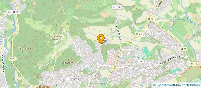 localisation de l'entreprise LES GAZELL'INNOV  CLAPIERS