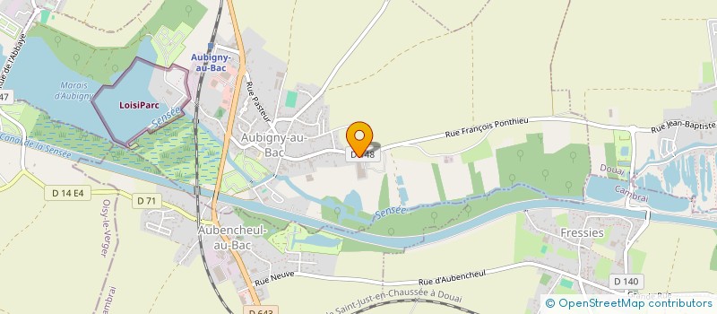 localisation de l'entreprise LES GAZELLES à AUBIGNY-AU-BAC