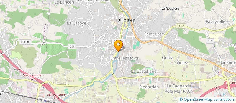 localisation de l'entreprise LES GAZELLES D'OLLIOULES (GDO)  OLLIOULES