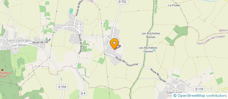 localisation de l'entreprise LES GAZELLES DU PUY DE DOME  SAINT-GEORGES-SUR-ALLIER