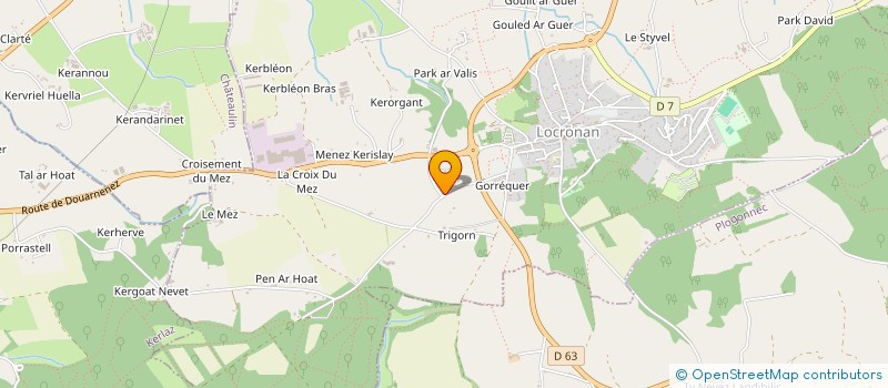 localisation de l'entreprise LES GAZELLES DU STEIR  LOCRONAN