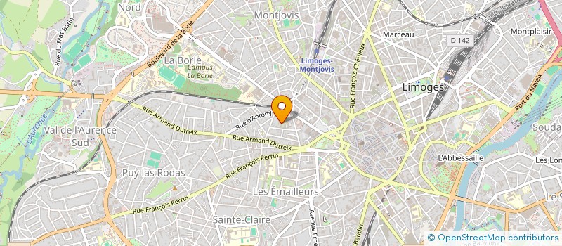 localisation de l'entreprise LES GAZELLES EN 4L à LIMOGES