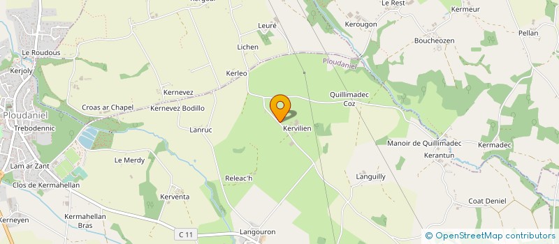 localisation de l'entreprise LES GAZIERS DU BOUT DU MONDE à PLOUDANIEL