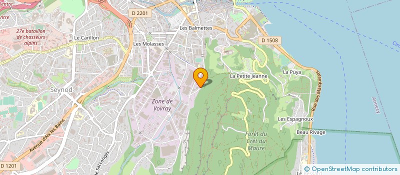 localisation de l'entreprise LES GEANTES BLEUES à ANNECY