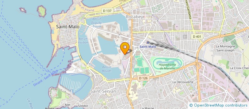 localisation de l'entreprise LES GENDARMES DU PAYS MALOUIN  SAINT-MALO