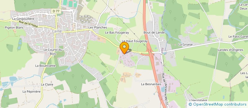 localisation de l'entreprise LES GENETS  LAILLE