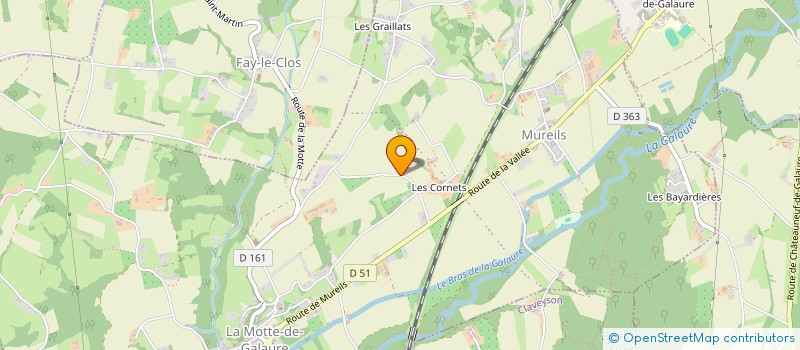 localisation de l'entreprise LES GENETS  SAINT-JEAN-DE-GALAURE