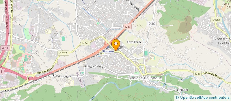 localisation de l'entreprise LES GENETS  SIMIANE-COLLONGUE