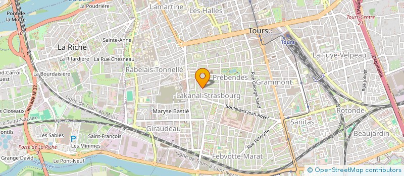 localisation de l'entreprise LES GENETTES à TOURS
