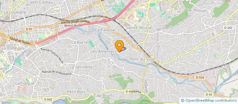 localisation de l'entreprise LES GENEVRIERS  TOULON