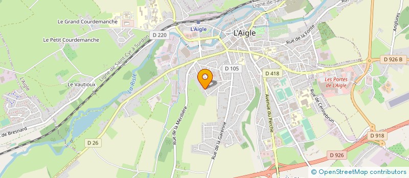 localisation de l'entreprise LES GENIES DU BATIMENT à L'AIGLE