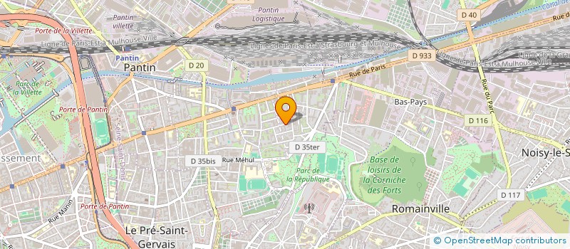 localisation de l'entreprise LES GENIES DU CALCUL MENTAL à PANTIN