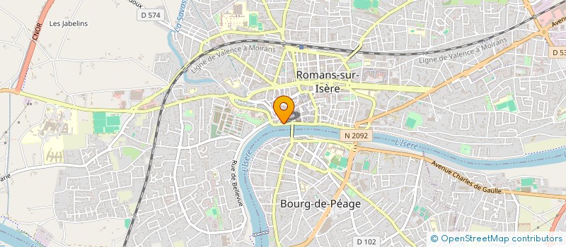 localisation de l'entreprise LES GENS DU QUAI à ROMANS-SUR-ISERE
