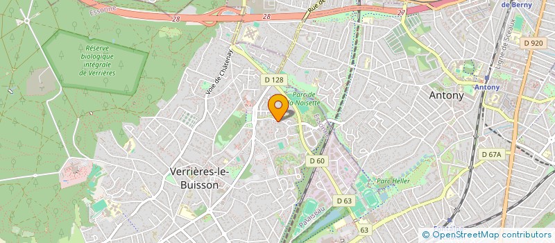 localisation de l'entreprise LES GENTIANES à VERRIERES-LE-BUISSON
