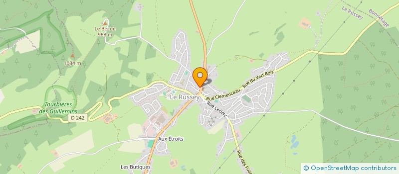 localisation de l'entreprise LES GENTIANES  LE RUSSEY