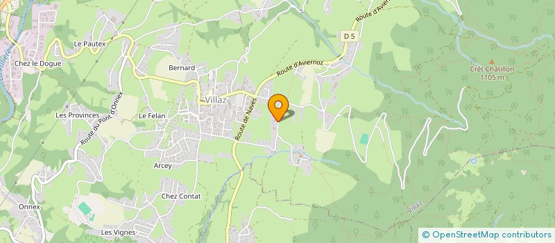 localisation de l'entreprise LES GENTIANES  VILLAZ