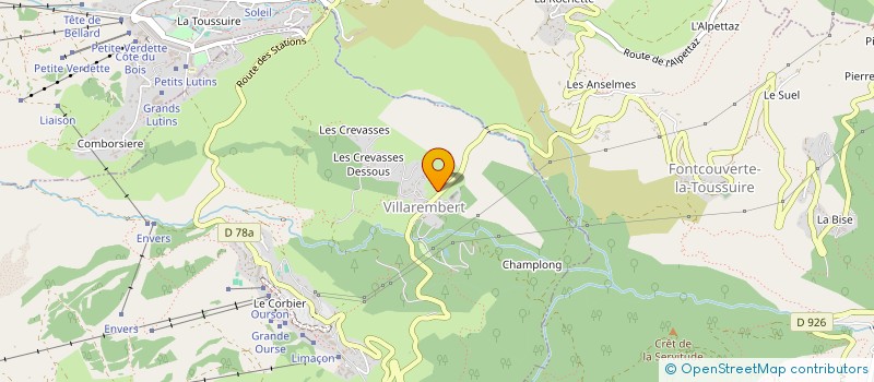 localisation de l'entreprise LES GENTIANES  VILLAREMBERT