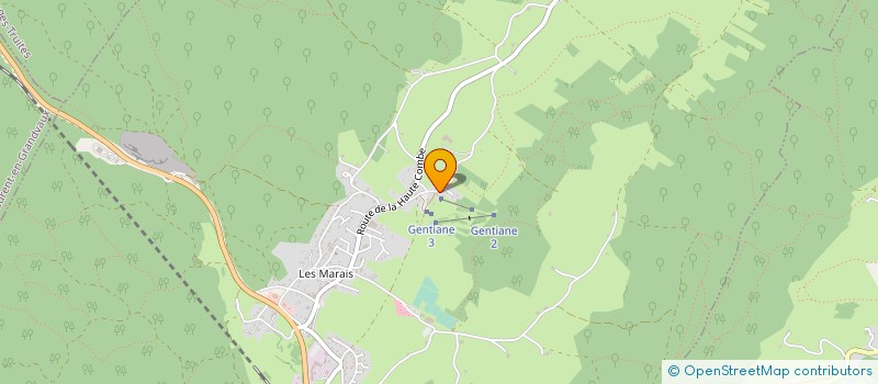 localisation de l'entreprise LES GENTIANES à MORBIER