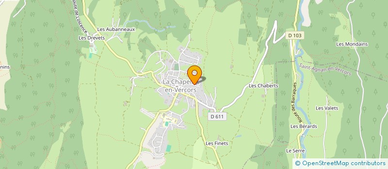 localisation de l'entreprise LES GENTIANES à LA CHAPELLE-EN-VERCORS