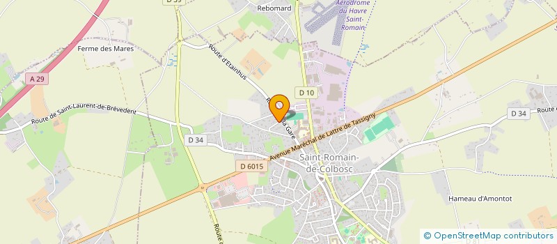 localisation de l'entreprise LES GERANIUMS  SAINT-ROMAIN-DE-COLBOSC