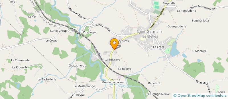 localisation de l'entreprise LES GERMELINS  SAINT-GERMAIN-LES-BELLES