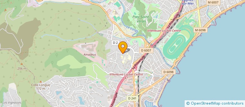 localisation de l'entreprise LES GINESTIERES à VILLENEUVE-LOUBET