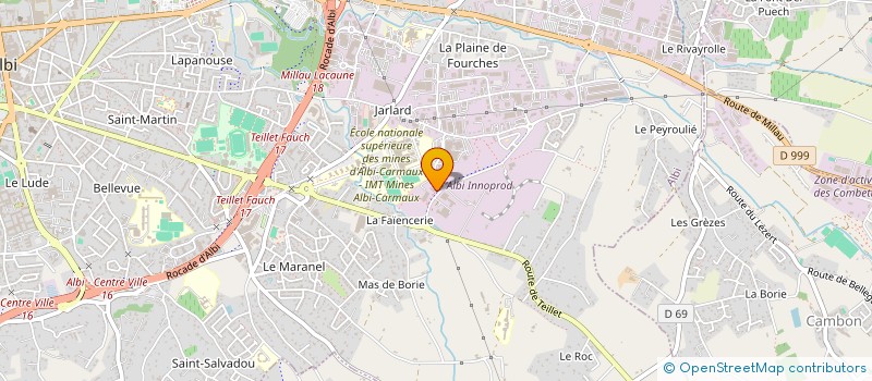localisation de l'entreprise LES GINETTE à ALBI