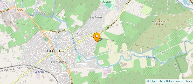 localisation de l'entreprise LES GIRODS  LA CRAU