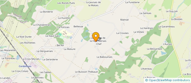 localisation de l'entreprise LES GITES AR MILIN  CORDEMAIS