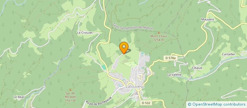 localisation de l'entreprise LES GITES DE BELLEVUE à LALOUVESC