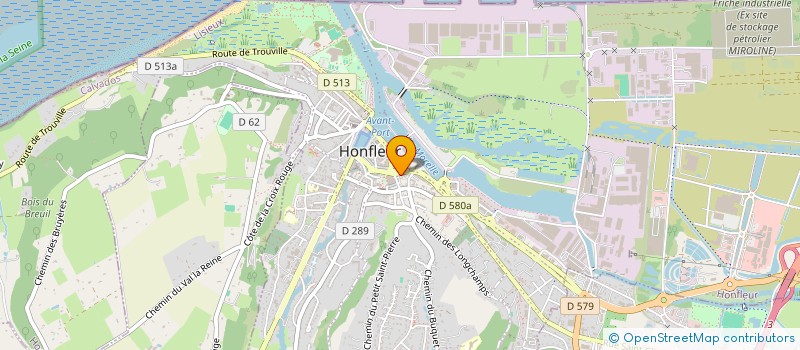 localisation de l'entreprise LES GITES DE CLAIRE à HONFLEUR