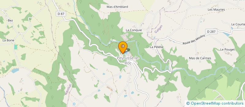 localisation de l'entreprise LES GITES DE LA BARBACANE  PEYRUSSE-LE-ROC