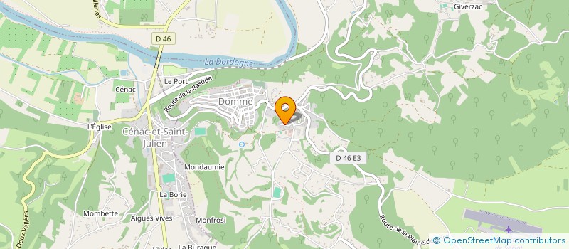 localisation de l'entreprise LES GITES DE LA BASTIDE à DOMME