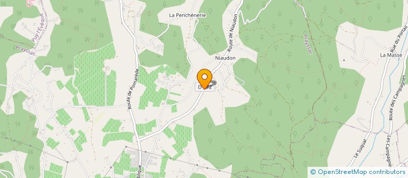 localisation de l'entreprise LES GITES DE LA BASTIDE  PRAYSSAC