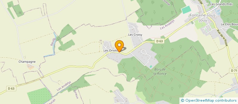 localisation de l'entreprise LES GITES DE LA FORET  FONTAINE SOUS JOUY