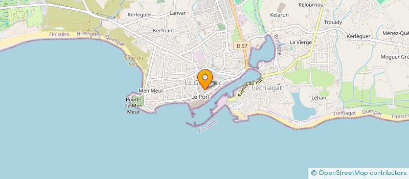 localisation de l'entreprise LES GITES DE LA MER  GUILVINEC