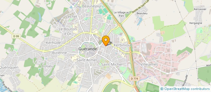 localisation de l'entreprise LES GITES DE MAUPERTHUIS  GUERANDE