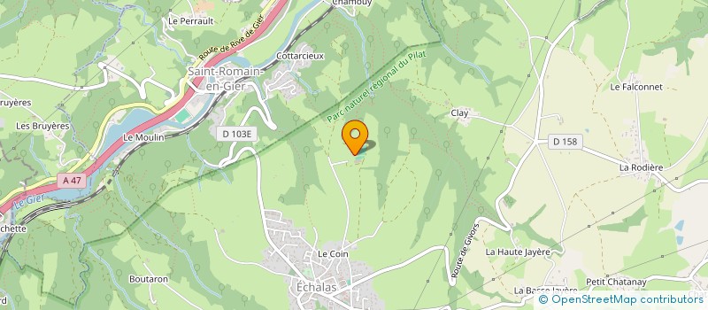 localisation de l'entreprise LES GITES DE PREJEURIN à ECHALAS