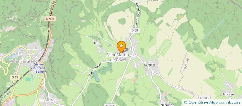 localisation de l'entreprise LES GITES DE SARAH ET CLAUDE  SAINT-MARTIN-DE-BAVEL