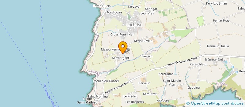 localisation de l'entreprise LES GITES DE TI RUZ  LE CONQUET