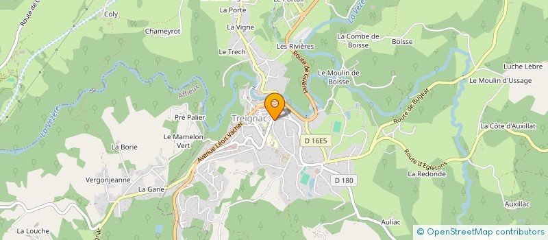 localisation de l'entreprise LES GITES DE TREIGNAC  TREIGNAC